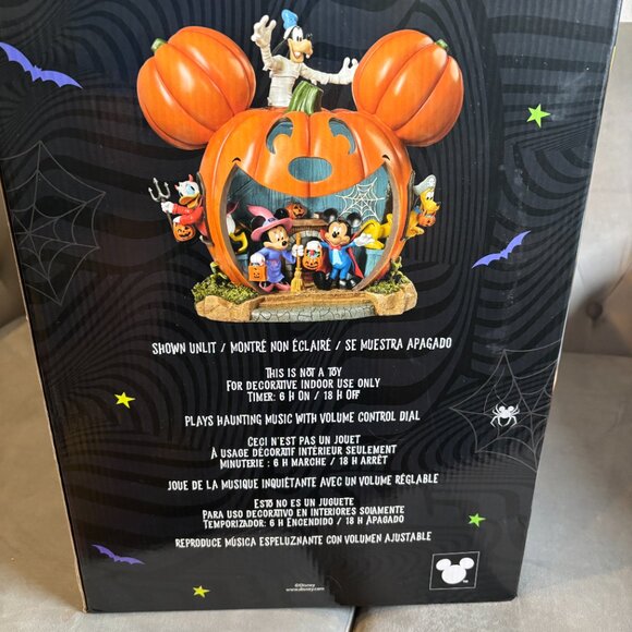 NWT Disney Halloween Pumpkin House Light & Music Decoration – Mickey & Friends - Picture 3 of 4